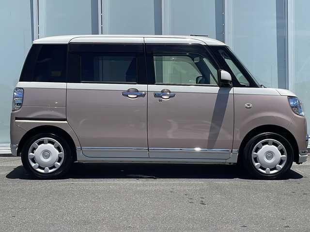ダイハツ ムーヴ キャンバス X LTD メイクアップ SA Ⅲ 神奈川県 2018(平30)年 4.9万km パールホワイトⅢ/ライトローズマイカメタリックⅡ 2トーン 純正メモリナビ/CD/DVD/Bluetooth/ワンセグTV/両側パワースライドドア/全方位カメラ/ドライブレコーダー/フロアマット/衝突軽減システム/オートライト/横滑り防止装置/プッシュスタート/スマートキー/ETC