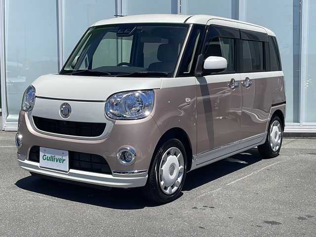 ダイハツ ムーヴ キャンバス X LTD メイクアップ SA Ⅲ 神奈川県 2018(平30)年 4.9万km パールホワイトⅢ/ライトローズマイカメタリックⅡ 2トーン 純正メモリナビ/CD/DVD/Bluetooth/ワンセグTV/両側パワースライドドア/全方位カメラ/ドライブレコーダー/フロアマット/衝突軽減システム/オートライト/横滑り防止装置/プッシュスタート/スマートキー/ETC
