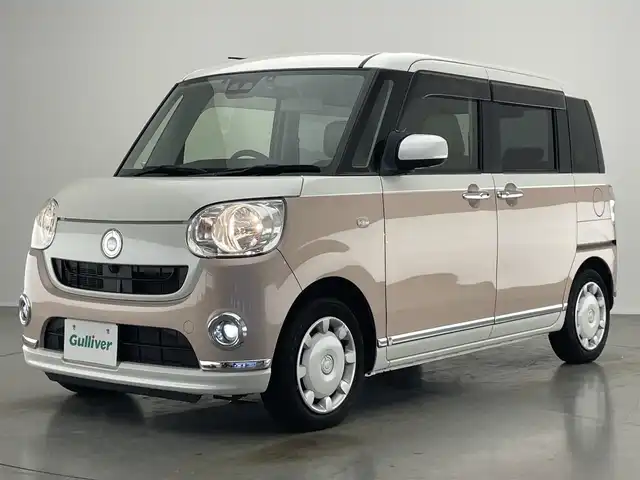 ダイハツ ムーヴ キャンバス X LTD メイクアップ SA Ⅲ 愛知県 2018(平30)年 4.9万km パールホワイトⅢ/ライトローズマイカメタリックⅡ 2トーン 純正8インチナビ/スマートアシストIII/アラウンドビューモニター/HDMI/フルセグTV/DVD/両側パワースライドドア/ETC/ドライブレコーダー/衝突被害軽減ブレーキ/オートライト/オートマチックハイビーム/禁煙車