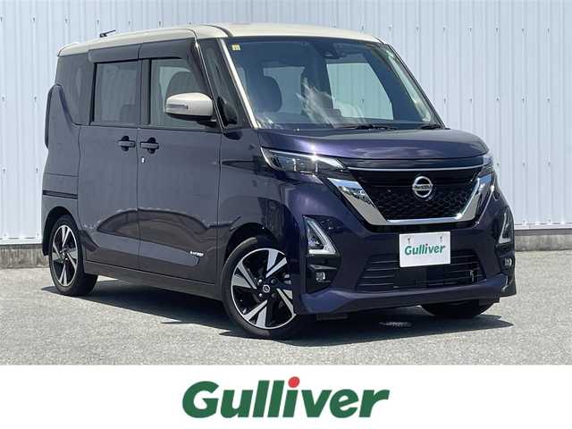 日産 ルークス HWS Gターボ プロパイロットED 福岡県 2020(令2)年 4.1万km パープルⅡ プロパイロット/エマージェンシーブレーキ/車線逸脱警報/クリアランスソナー/純正９インチナビ（ＭＭ３２０Ｄ－Ｌ）/フルセグTV/CD/DVD/BT/SD/AUX/AM/FM/アラウンドビューモニター/ハンズフリー両側パワースライドドア/レーダークルーズコントロール/純正ＡＷ/ビルトインETC/ドラレコ/LEDオートライト/フォグランプ/電動パーキング/ブレーキホールド/スマートキー/プッシュスタート/シートバックテーブル/ロールサンシェード