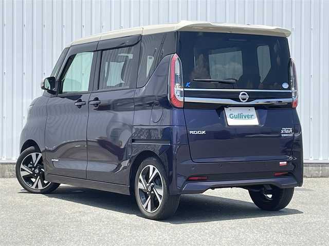 日産 ルークス HWS Gターボ プロパイロットED 福岡県 2020(令2)年 4.1万km パープルⅡ プロパイロット/エマージェンシーブレーキ/車線逸脱警報/クリアランスソナー/純正９インチナビ（ＭＭ３２０Ｄ－Ｌ）/フルセグTV/CD/DVD/BT/SD/AUX/AM/FM/アラウンドビューモニター/ハンズフリー両側パワースライドドア/レーダークルーズコントロール/純正ＡＷ/ビルトインETC/ドラレコ/LEDオートライト/フォグランプ/電動パーキング/ブレーキホールド/スマートキー/プッシュスタート/シートバックテーブル/ロールサンシェード
