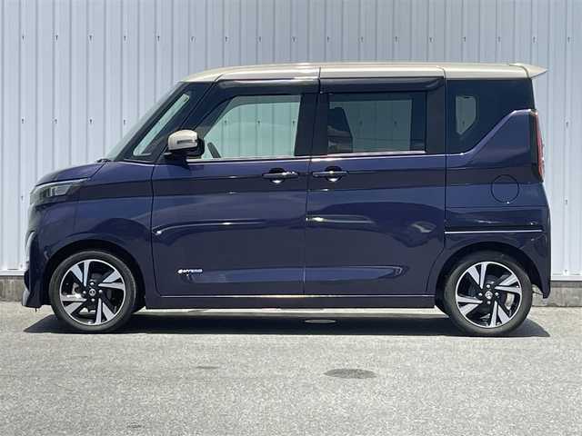 日産 ルークス HWS Gターボ プロパイロットED 福岡県 2020(令2)年 4.1万km パープルⅡ プロパイロット/エマージェンシーブレーキ/車線逸脱警報/クリアランスソナー/純正９インチナビ（ＭＭ３２０Ｄ－Ｌ）/フルセグTV/CD/DVD/BT/SD/AUX/AM/FM/アラウンドビューモニター/ハンズフリー両側パワースライドドア/レーダークルーズコントロール/純正ＡＷ/ビルトインETC/ドラレコ/LEDオートライト/フォグランプ/電動パーキング/ブレーキホールド/スマートキー/プッシュスタート/シートバックテーブル/ロールサンシェード