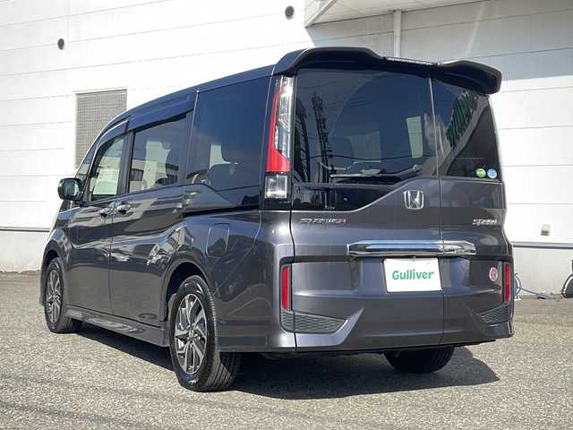 ホンダ ステップワゴン スパーダ ホンダセンシング 福井県 2016(平28)年 5.5万km モダンスティールM 登録時走行距離５４６０５ｋｍ/ワンオーナー/ターボ/ナビ装着スペシャルパッケージ/コンフォートビューパッケージ/純正メモリナビゲーション/（CD/DVD/BT）/フルセグテレビ/バックカメラ/ホンダセンシング/レーンキープアシスト/両側電動スライドドア/アダプティブクルーズコントロール/パドルシフト/ETC（ビルトイン）/純正16インチアルミホイール/LEDヘッドライト/フォグランプ/わくわくゲート/ステアリングリモコン/オートライト/プッシュスタート/スマートキー/保証書/取扱説明書