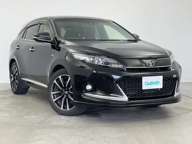 トヨタ ハリアー エレガンス GRスポーツ 新潟県 2019(令1)年 4.3万km ブラック 禁煙車/純正メモリナビ/（BT/FM/AM/フルセグT）/バックカメラ/ステアリングスイッチ/ハーフレザーシート/パワーシート/前後ドライブレコーダー/テレビキャンセラー/フロントフォグライト/電格ミラー/ウィンカーミラー/ETC