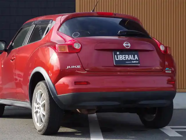 日産 ジューク 15RX タイプV 埼玉県 2013(平25)年 4.1万km 赤 社外ナビ(ミツビシ)/社外ホイール(CLAw-x1)/ワンセグTV/Bluetooth/バックカメラ/ETC/オートライト/電動格納ミラー