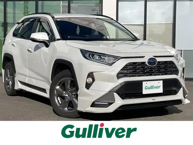 トヨタ ＲＡＶ４ ハイブリッドG 道南・函館 2021(令3)年 4.5万km ホワイトパールクリスタルシャイン /純正ナビ//フルセグＴＶ//ドライブレコーダー//全周囲カメラ//ＴＲＤエアロ//クルーズコントロール//ブラインドスポットモニター//パワーバックドア//レーンキープアシスト//コーナーセンサー//オートハイビーム//オートライト//衝突軽減ブレーキ//パワーシート//シートヒーター//ステアリングヒーター//フロアマット//ＥＴＣ//スマートキー