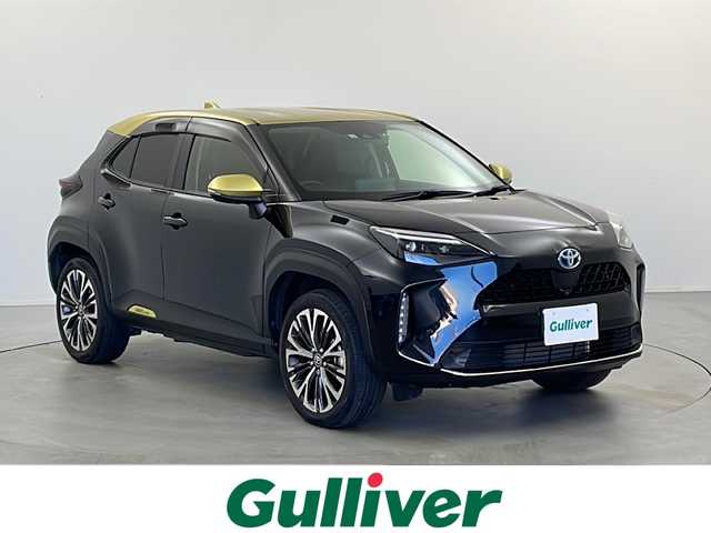 トヨタ ヤリスクロス ハイブリッド Z 栃木県 2021(令3)年 3.8万km ブラスゴールドメタリック/ブラックマイカ 2トーン トヨタセーフティセンス/・プリクラッシュセーフティ/・レーントレーシングアシスト/・レーンディパーチャーアラート/・ロードサインアシスト/・レーダークルーズコントロール/・オートマチックハイビーム/・先行車発進アラーム/・プロアクティブドライビングアシスト/・レーンチェンジアシスト/・緊急時操舵支援/禁煙車/4WD/純正ディスプレイオーディオ/シートヒーター/パワーシート/社外ドラレコ/アドバンスパークド/オートライト/オートエアコン/全方位カメラ/ブラインドスポットモニター/スマートキー/プッシュスタート/USB接続/ETC/純正ドアバイザー/純正フロアマット