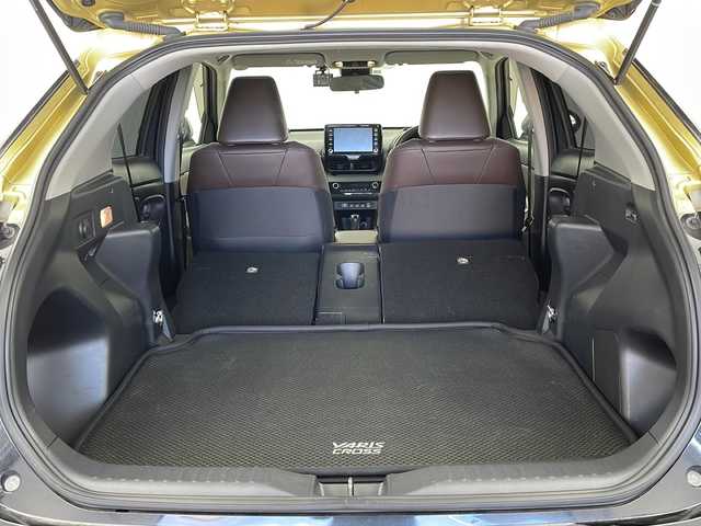 トヨタ ヤリスクロス ハイブリッド Z 栃木県 2021(令3)年 3.8万km ブラスゴールドメタリック/ブラックマイカ 2トーン トヨタセーフティセンス/・プリクラッシュセーフティ/・レーントレーシングアシスト/・レーンディパーチャーアラート/・ロードサインアシスト/・レーダークルーズコントロール/・オートマチックハイビーム/・先行車発進アラーム/・プロアクティブドライビングアシスト/・レーンチェンジアシスト/・緊急時操舵支援/禁煙車/4WD/純正ディスプレイオーディオ/シートヒーター/パワーシート/社外ドラレコ/アドバンスパークド/オートライト/オートエアコン/全方位カメラ/ブラインドスポットモニター/スマートキー/プッシュスタート/USB接続/ETC/純正ドアバイザー/純正フロアマット