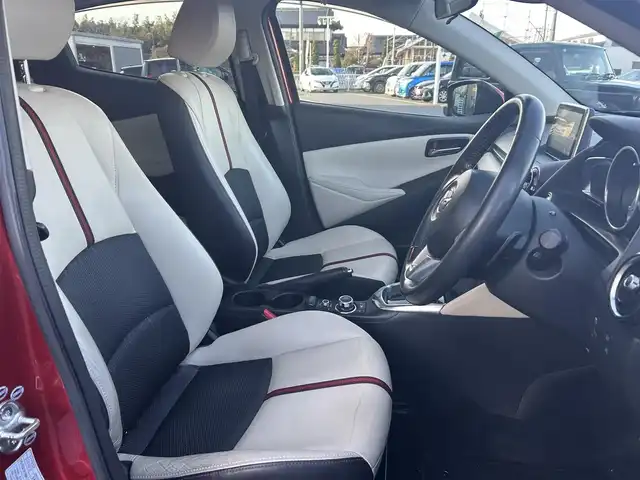 マツダ デミオ XD ツーリング Lパッケージ 栃木県 2014(平26)年 7.5万km ソウルレッドプレミアムメタリック スマートシティブレーキサポート/BSMシステム/オートハイビーム/車線逸脱警報システム/純正SDナビ/・フルセグTV/・CD/DVD/BT/・USB/SD/AM.FM/バックカメラ/ビルトインETC/クルーズコントロール/革巻きステアリング/ステアリングスイッチ/パドルシフト/ハーフレザーシート/USBポート/アイドリングストップ/スマートキー×２/プッシュスタート/LEDヘッドライト/フォグランプ/オートライト/純正16インチAW/フロアマット/ドアバイザー/横滑り防止システム/電動格納ウィンカーミラー