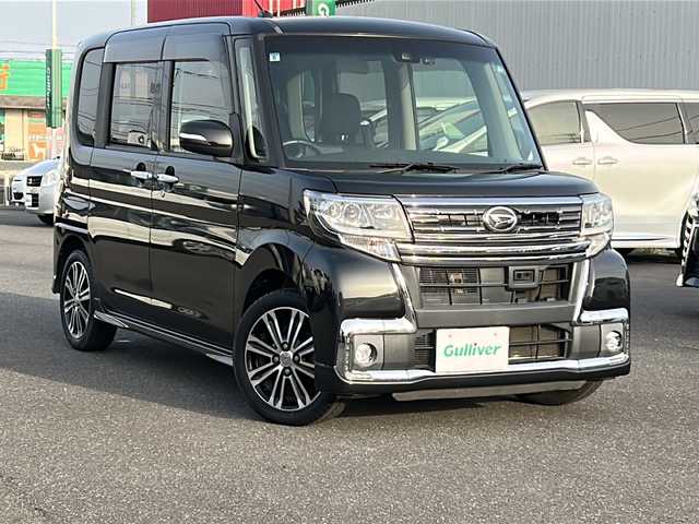 ダイハツ タント カスタム RS トップED SAⅡ 茨城県 2016(平28)年 8.9万km ブラックマイカメタリック 純正SDナビ＆地デジTV【NSZN-X66D-T3】/(地デジTV・CD・DVD・BT・ラジオ再生)/社外ドライブレコーダー（フロント）/純正ETC/純正15インチアルミホイル/被害軽減システム/プッシュスタート/バックカメラ/アイドリングストップ/LEDヘッドライト/オートライト/両側パワースライドドア/取扱説明書/保証書