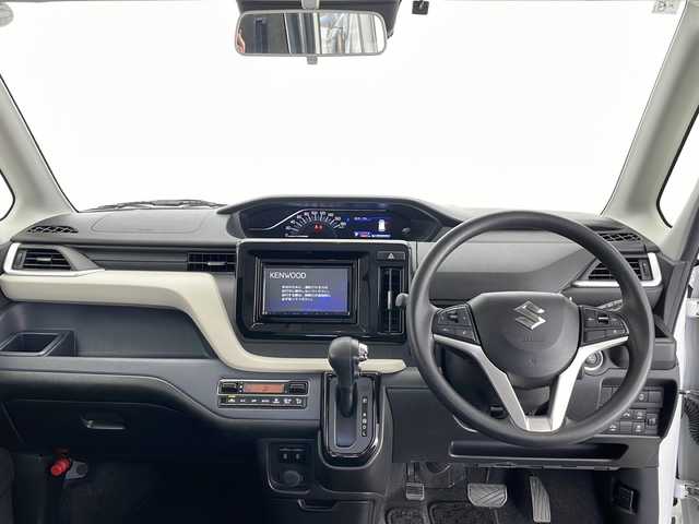 スズキ ソリオ HV MX 長野県 2023(令5)年 6.5万km ピュアホワイトP 4WD/社外メモリナビ&CD&BT/アダプティブクルーズコントロール/レーンキープアシスト/衝突軽減ブレーキ/後方コーナーセンサー/アイドリングストップ/片側パワースライドドア/前席シートヒーター/ステアリングスイッチ/ウォークスルー/2列目サンシェード/バックカメラ/ハロゲンライト/電動格納ミラー/ドアミラーヒーター/純正15インチAW装着/純正フロアマット/プッシュスタート/スマートキー