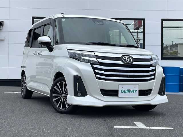 トヨタ ルーミー カスタムG－T 山口県 2022(令4)年 3.6万km パールホワイトⅢ 純正9インチSDナビ【NSZT-Y68T】/Bluetoothオーディオ/フルセグテレビ/DVD再生機能/HDMI端子/電動パーキングブレーキ/スマートアシスト/パノラミックビューモニター/運転席・助手席SRSエアバッグ/両側パワースライドドア/ワンタッチオープン・予約ロック・挟見込み防止機能付/ウェルカムパワースライドドア/アンサーバック機能付キーフリーシステム/運転席・助手席シートヒーター/USB端子/オートエアコン/スマートキー/プッシュアップスタート/純正フロアマット/純正15インチアルミホイール