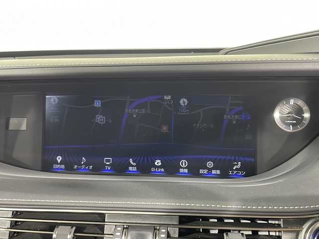 レクサス ＬＳ 500h Fスポーツ 福岡県 2018(平30)年 1.8万km ホワイトノーヴァガラスフレーク 純正メモリナビ（フルセグTV/DVD/CD/BT）全方位モニターレクサスセーフティドラレコ赤革シート3眼LEDサンルーフコーナーセンサーレーダークルコンBSMデジタルインナーミラーLEDヘッドライト