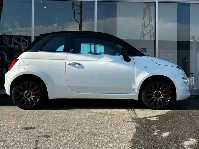 フィアット ５００Ｃ 120thタキシード 富山県 2020(令2)年 1.2万km 白 Bluetooth接続/AM/FMラジオ/USB接続/セミオート/アイドリングストップ/ETC/オープン/純正16インチAW/3ドア