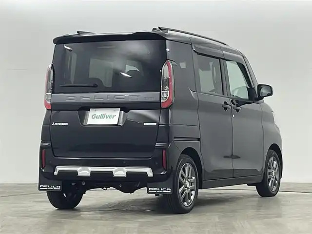 三菱 デリカミニ T プレミアム 福島県 2024(令6)年 1.2万km クールシルバーM/アメジストブラック マイパイロット搭載車/・衝突被害軽減ブレーキ/・車線逸脱警報装置/・踏み間違い防止/・オートハイビーム/・レーダークルーズコントロール/ディスプレイオーディオ/・BT/USB/FM/AM/・android　Auto/・Apple　CarPlay/・バックカメラ/・アラウンドビューモニター/・ETC/電子パーキング/オートブレーキホールド/両側パワースライドドア/革張ステアリング/・ステアリングリモコン/・パドルシフト/・ステアリングヒーター/ハーフレザーシート/・D+N席シートヒーター/・ベンチシート/プッシュスタート/・スマートキー/LEDヘッドライト/・フォグライト/・オートライト/・ヘッドライトレベライザー/アイドリングストップ/電動格納ミラー/・ウィンカーミラー/・オートミラー/コーナーセンサー/純正15インチアルミ/純正フロアマット/ルーフレール