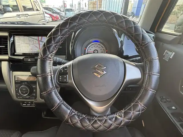 スズキ ハスラー Jスタイル Ⅱ 宮城県 2016(平28)年 4.9万km アクティブイエロー/ブラック2トーンルーフ 登録時走行距離48328km/純正ナビ/衝突軽減ブレーキ/横滑り防止装置/レーンキープアシスト/アイドリングストップ/スペアキーあり/ビルトインETC/ステアリングスイッチ/オートライト/シートヒーター（前席）/プッシュスタート/スマートキー/４WD/フォグランプ/ドアバイザー/ウインカーミラー/電動格納ミラー/純正アルミホイール/ハンドルカバー