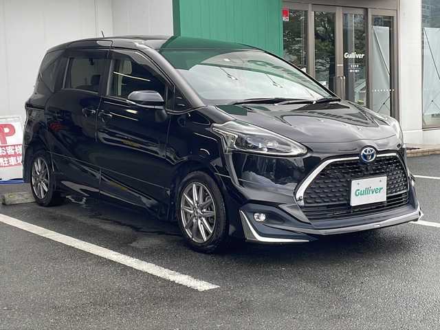 トヨタ シエンタ ハイブリッド G セーフティエディション 京都府 2020(令2)年 5.8万km ブラックマイカ モデリスタエアロ　純正９インチナビ　パノラミックビューモニター　後席フリップダウンモニター　両側パワースライドドア　前後ドライブレコーダー　クルーズコントロール　ＬＥＤヘッドライト　コーナーセンサー