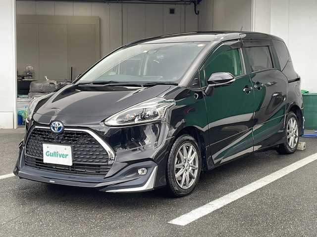トヨタ シエンタ ハイブリッド G セーフティエディション 京都府 2020(令2)年 5.8万km ブラックマイカ モデリスタエアロ　純正９インチナビ　パノラミックビューモニター　後席フリップダウンモニター　両側パワースライドドア　前後ドライブレコーダー　クルーズコントロール　ＬＥＤヘッドライト　コーナーセンサー