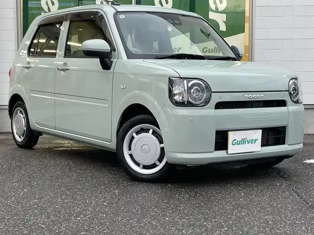 ダイハツ ミラ トコット X SA Ⅲ 新潟県 2018(平30)年 2.7万km セラミックグリーンM ワンオーナー/４WD/純正ホイール夏タイヤ装着/社外ホイールスタッドレスタイヤ車載/メモリナビ/ワンセグテレビ/バックカメラ/アイドリングストップ/ドアバイザー/プッシュスタート/コーナーセンサー/純正フロアマット/Bluetooth/スペアキー1個