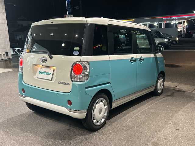 ダイハツ ムーヴ キャンバス X メイクアップ リミテッド SAⅢ 福島県 2018(平30)年 13.4万km パールホワイトⅢ/ファインミントメタリック 2トーン ワンオーナー車/社外ＳＤナビ/・フルセグＴＶ/・Ｂｔ/・ＤＩＳＣ（ＣＤ＆ＤＶＤ）/・ＦＭ＆ＡＭ/全方位カメラ/両側パワースライドドア/社外フロアマット/社外ＥＴＣ/レザーシートカバー/コーナーセンサー（後方のみ）/オートライト/ハロゲンライト/保証書/取扱説明書/記録簿