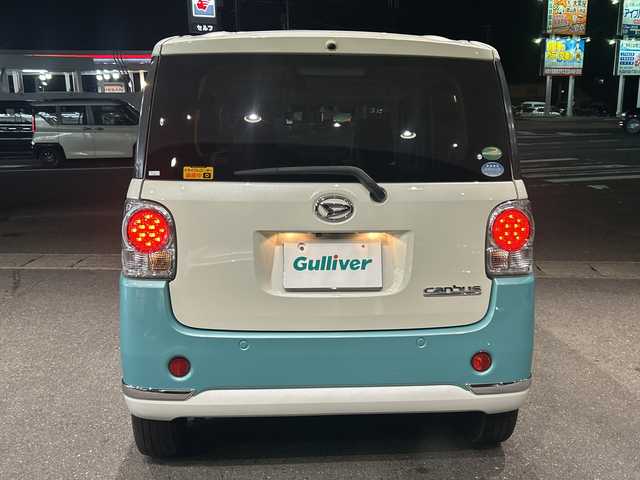 ダイハツ ムーヴ キャンバス X メイクアップ リミテッド SAⅢ 福島県 2018(平30)年 13.4万km パールホワイトⅢ/ファインミントメタリック 2トーン ワンオーナー車/社外ＳＤナビ/・フルセグＴＶ/・Ｂｔ/・ＤＩＳＣ（ＣＤ＆ＤＶＤ）/・ＦＭ＆ＡＭ/全方位カメラ/両側パワースライドドア/社外フロアマット/社外ＥＴＣ/レザーシートカバー/コーナーセンサー（後方のみ）/オートライト/ハロゲンライト/保証書/取扱説明書/記録簿