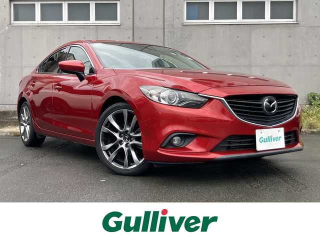 マツダ アテンザ セダン XD Lパッケージ 静岡県 2014(平26)年 5.2万km ソウルレッドプレミアムメタリック スマートシティブレーキサポート/純正SDナビ(C9M4)/　AM FM CD DVD Bluetooth SD/フルセグTV/ETC/バックモニター/レーダークルーズコントロール/パワーシート(前席)/シートヒーター(前席)/HIDオートヘッドランプ/純正19インチアルミホイール/パーキングアシスト/パドルシフト/ディーゼルターボ/BOSEプレミアムサウンド/ブラックレザーシート