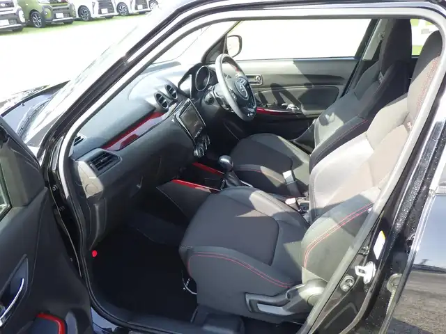 スズキ スイフト スポーツ 千葉県 2019(平31)年 4.4万km スーパーブラックパール スズキセーフティサポート/レーダークルーズコントロール/純正メモリーナビ/地デジTV/【CD再生機能】/全方位モニター/ドライブレコーダー（DRV-MR740）/革巻きステアリング/ステアリングスイッチ/パドルシフト/ETC/LEDヘッドライト/フォグライト/ウインカーミラー/純正17インチアルミホイル/サイド/カーテンエアバッグ/携帯リモコン