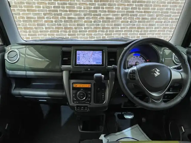 スズキ ハスラー Jスタイル 岩手県 2015(平27)年 7.9万km クールカーキパールメタリック/ホワイト2トーンルーフ ワンオーナー/４WD/レーダーブレーキサポート/ダウンヒルアシスト　/グリップコントロール/横滑り防止装置　/アイドリングストップ/シートヒーター/KENWOODナビ/ワンセグTV/ドライブレコーダー　/ETC/バックカメラ/Bluetooth接続/オートエアコン/オートライト　/HIDヘッドライト/フォグライト/純正１５インチスチールホイール