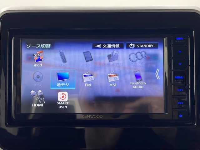 スズキ スペーシア カスタム HYBRID XS ターボ 秋田県 2023(令5)年 3.1万km インディゴブルーメタリック 社外ナビ　KENWOOD 【AM/FM/CD/DVD/BT】　/フルセグＴＶ　/バックカメラ　/USBポート/デュアルカメラブレーキサポート　/ハーフレザーシート　/ＬＥＤヘッドライト　/前方ドライブレコーダー　/スマートキー　/スペアキー有り/純正エンジンスターター /両側パワースライドドア/プッシュスタート　/クルーズコントロール/衝突被害軽減システム/ステアリングリモコン/プッシュスタート /パドルシフト/前席シートヒーター/クリアランスソナー /レーンキープアシスト/横滑り防止装置/PWR/電格ミラー/アイドリングストップ/オートライト/オートエアコン /純正AW/コーナーセンサー /リアサンシェード /革巻きステアリング/ウィンカーミラー /フォグライト /サイドバイザー