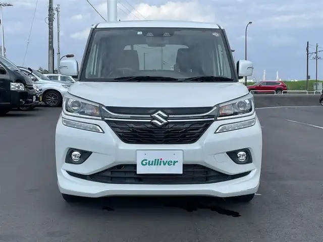 スズキ ソリオ バンディット HV MV 千葉県 2018(平30)年 2.1万km ピュアホワイトP 両側パワースライドドア /衝突軽減/レーンキープアシスト/社外7インチナビ/ワンセグTV/バックカメラ/LEDヘッドライト/ステアリングスイッチ/クルーズコントロール/スマートキー/プッシュスタート/フロアマット/ドアバイザー/純正15インチアルミ