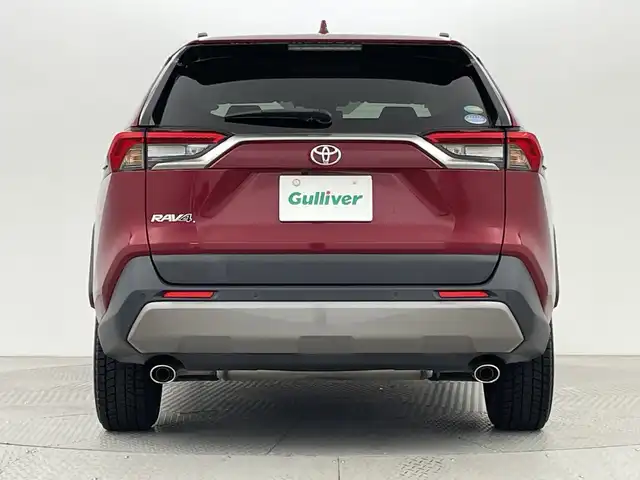 トヨタ ＲＡＶ４ G 新潟県 2019(令1)年 2.1万km センシュアルレッドマイカ 禁煙車/4WD/純正９インチメモリナビ/フルセグ/　CD/SD/Bluetooth/NSZT-Y68T/黒革シート/前席シートヒーター/運転席パワーシート/スマートキー/ETC/パワーバックドア/ステアリングヒーター/レーダークルーズコントロール/衝突被害軽減ブレーキ/ドライブレコーダー/LEDヘッドライト/オートライト/オートハイビーム/純正アルミ付きノーマルタイヤ/　（積み込み８mm）