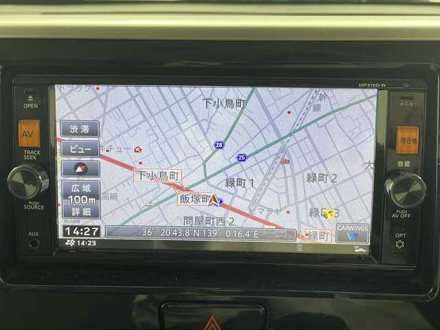日産 デイズ ルークス ライダー Bライン HWSターボ 群馬県 2016(平28)年 5.9万km ブラック 純正７型ナビ　フルセグＴＶ　ＣＤ／ＤＶＤ／Ｂｌｕｅｔｏｏｔｈ　両側電動スライドドア　アイドリングストップ　横滑り抑制機能　社外ビルトインＥＴＣ　純正アルミホイール　リヤサーキュレーター　禁煙車