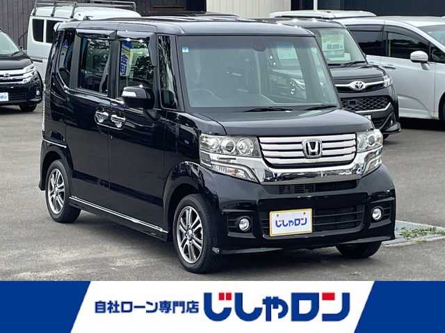 ホンダ Ｎ ＢＯＸ カスタム G SSパッケージ 宮城県 2015(平27)年 7.6万km スマートブラック (株)IDOMが運営する【じしゃロン仙台店】の自社ローン専用車両になりますこちらは現金またはオートローンご利用時の価格です。自社ローンご希望の方は別途その旨お申付け下さい/両側パワスラ/メモリナビ/ワンセグ/CD/DVD/バックカメラ/HIDヘッドライト