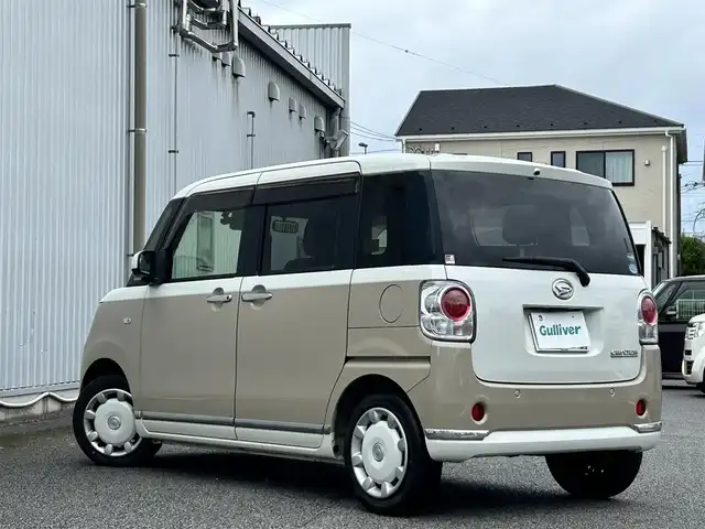 ダイハツ ムーヴ キャンバス G メイクアップ リミテッド　SAⅢ 静岡県 2019(平31)年 3.3万km パールホワイトⅢ/ナチュラルベージュマイカメタリック 2トーン 純正ナビ（BT/フルセグTV/CD/DVD）/バックカメラ/サイド/全方位/両側パワースライドドア/純正フロアマット/スペアキーあり/取説/保証書