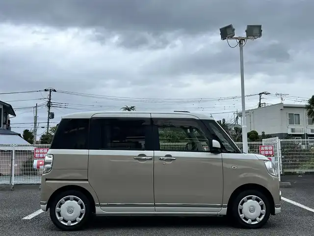 ダイハツ ムーヴ キャンバス G メイクアップ リミテッド　SAⅢ 静岡県 2019(平31)年 3.3万km パールホワイトⅢ/ナチュラルベージュマイカメタリック 2トーン 純正ナビ（BT/フルセグTV/CD/DVD）/バックカメラ/サイド/全方位/両側パワースライドドア/純正フロアマット/スペアキーあり/取説/保証書