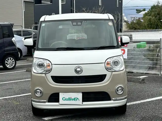 ダイハツ ムーヴ キャンバス G メイクアップ リミテッド　SAⅢ 静岡県 2019(平31)年 3.3万km パールホワイトⅢ/ナチュラルベージュマイカメタリック 2トーン 純正ナビ（BT/フルセグTV/CD/DVD）/バックカメラ/サイド/全方位/両側パワースライドドア/純正フロアマット/スペアキーあり/取説/保証書