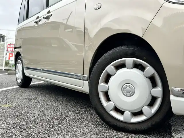 ダイハツ ムーヴ キャンバス G メイクアップ リミテッド　SAⅢ 静岡県 2019(平31)年 3.3万km パールホワイトⅢ/ナチュラルベージュマイカメタリック 2トーン 純正ナビ（BT/フルセグTV/CD/DVD）/バックカメラ/サイド/全方位/両側パワースライドドア/純正フロアマット/スペアキーあり/取説/保証書