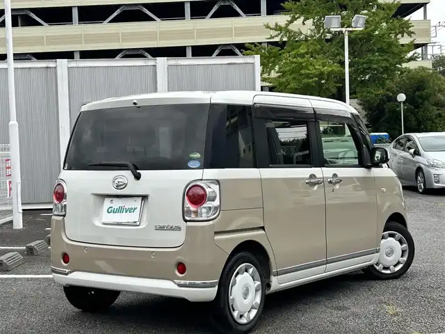ダイハツ ムーヴ キャンバス G メイクアップ リミテッド　SAⅢ 静岡県 2019(平31)年 3.3万km パールホワイトⅢ/ナチュラルベージュマイカメタリック 2トーン 純正ナビ（BT/フルセグTV/CD/DVD）/バックカメラ/サイド/全方位/両側パワースライドドア/純正フロアマット/スペアキーあり/取説/保証書
