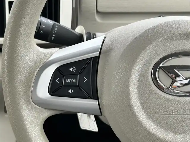 ダイハツ ムーヴ キャンバス G メイクアップ リミテッド　SAⅢ 静岡県 2019(平31)年 3.3万km パールホワイトⅢ/ナチュラルベージュマイカメタリック 2トーン 純正ナビ（BT/フルセグTV/CD/DVD）/バックカメラ/サイド/全方位/両側パワースライドドア/純正フロアマット/スペアキーあり/取説/保証書