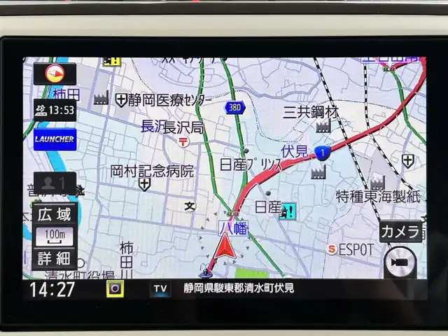 ダイハツ ムーヴ キャンバス G メイクアップ リミテッド　SAⅢ 静岡県 2019(平31)年 3.3万km パールホワイトⅢ/ナチュラルベージュマイカメタリック 2トーン 純正ナビ（BT/フルセグTV/CD/DVD）/バックカメラ/サイド/全方位/両側パワースライドドア/純正フロアマット/スペアキーあり/取説/保証書