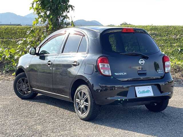 日産 マーチ ボレロ 新潟県 2011(平23)年 10.9万km ピュアブラック 4WD/CD/AUX/スマートキー/プッシュスタート/LEDヘッドライト/社外14インチアルミホイール