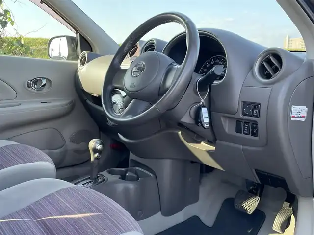 日産 マーチ ボレロ 新潟県 2011(平23)年 10.9万km ピュアブラック 4WD/CD/AUX/スマートキー/プッシュスタート/LEDヘッドライト/社外14インチアルミホイール