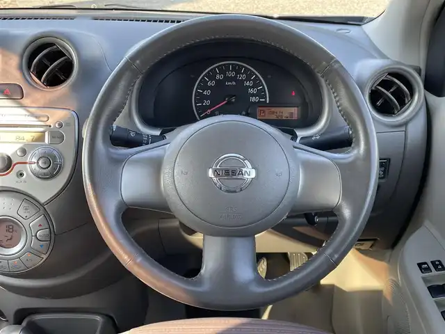 日産 マーチ ボレロ 新潟県 2011(平23)年 10.9万km ピュアブラック 4WD/CD/AUX/スマートキー/プッシュスタート/LEDヘッドライト/社外14インチアルミホイール