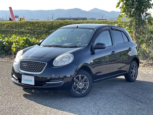 日産 マーチ ボレロ 新潟県 2011(平23)年 10.9万km ピュアブラック 4WD/CD/AUX/スマートキー/プッシュスタート/LEDヘッドライト/社外14インチアルミホイール