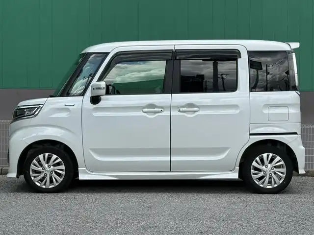 スズキ スペーシア カスタム HYBRID GS 千葉県 2018(平30)年 5.9万km ピュアホワイトP 社外SDナビ/フルセグTV/CD/DVD/Bluetooth/片側パワースライドドア/ETC/バックカメラ/D席シートヒーター/オートライト/LEDヘッドライト/LEDフォグランプ/純正14インチAW/純正フロアマット