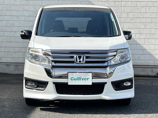 ホンダ ステップワゴン スパーダ Z クールスピリット 大分県 2014(平26)年 7.3万km ホワイトオーキッドパール ・ハーフレザーシート　プライムスムースファブリック/・純正ナビ/　ワンセグテレビ/　DVD/　Bluetooth/　SD/　ラジオ/・両側パワースライドドア/・3列目床下格納シート/・アイドリングストップ/・エコアシスト/・ETC/・パドルシフト/・ステアリングスイッチ/・横滑り制御システム/・ウィンカーミラー/・革巻きステアリング/・革巻きセレクトレバー/・社外フォグランプ/・純正17インチアルミホイル/・プライバシーガラス/・ドアバイザー/・保証書/・スペアキー１本