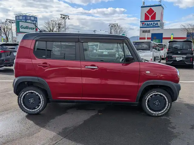 スズキ ハスラー G 福井県 2017(平29)年 5.6万km フェニックスレッドパール/ブルーイッシュブラックパール パナソニック9インチメモリナビ/AM/FM/フルセグ/BT/CD/DVD/BD/衝突被害軽減システム/アイドリングストップ/横滑り防止装置/盗難防止装置/ETC/前方ドライブレコーダー/前席シートヒーター/フルフラット/ダブルエアバッグ/スマートキー