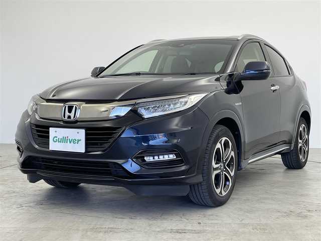 ホンダ ヴェゼル ハイブリッド Z ホンダセンシング 群馬県 2018(平30)年 3.4万km ミッドナイトブルービームM 衝突軽減ブレーキ　純正７インチナビ　バックカメラ　アダプティブクルーズコントロール　レーンキープアシスト　ＬＥＤライト　ハーフレザーシート　シートヒーター　純正１７インチＡＷ　パドルシフト　ＥＴＣ