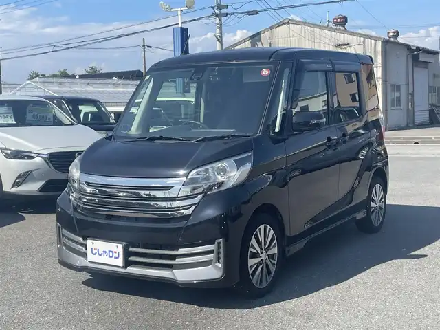 日産 デイズ ルークス ライダー Bライン HWSターボ 群馬県 2015(平27)年 6.7万km ブラック (株)IDOMが運営する【じしゃロン伊勢崎店】の自社ローン対象車両になります。こちらは現金ご利用時の価格です。/自社ローンご希望の方は別途その旨お申付け下さい。/両側パワースライドドア/社外ナビ（CD/DVD/フルセグTV/Bluetooth）/アラウンドビューモニター/フリップダウンモニター/ドライブレコーダー/ETC/衝突軽減ブレーキ/横滑り防止装置