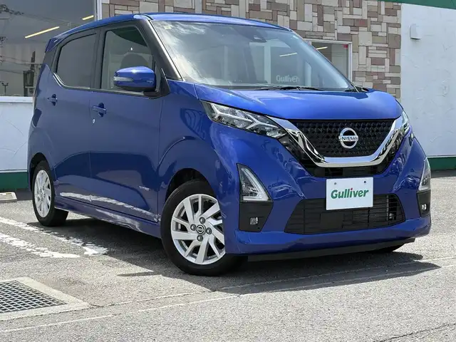 日産 デイズ HWS X プロパイロットED 徳島県 2022(令4)年 3万km アトランティックブルー 純正ナビゲーション/（TV/ラジオ/CD/SD/Bluetooth）　/全方位カメラ　/プロパイロット　/ＬＥＤヘッドライト　/ＥＴＣ　/革巻きステアリング/ウィンカーミラー/電動格納ミラー/ステアリングリモコン/アイドリングストップ　/電気式パーキングブレーキ　/オートホールド　/プッシュスタート　/スマートキー　/スペアキー　/フロアマット/リヤワイパー